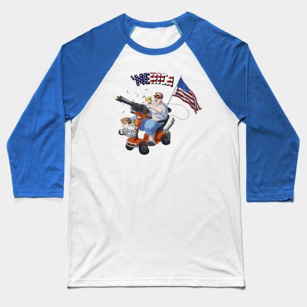 Merica! Baseball T-Shirt by sketchfiles